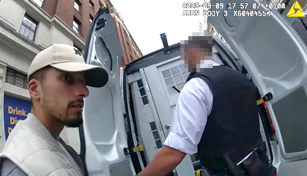 A video grab issued by the London Metropolitan Police, from September 2025, of Brahim Kaddour-Cherif who was released in error from Wandsworth prison. He was arrested in Finsbury Park, London, on Friday. Photograph: PA