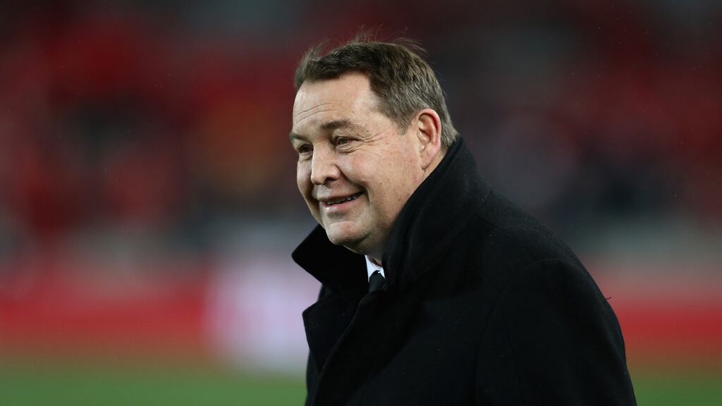 Steve Hansen: “I always find it amusing when people tell us they’re going to beat us up in the tight five,”. Photo: David Rogers/Getty Images