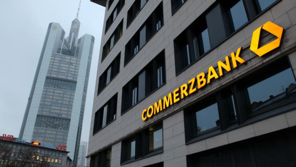 European shares pulled back from five-year highs this morning, led lower by struggling lender Commerzbank. Photo: Bloomberg