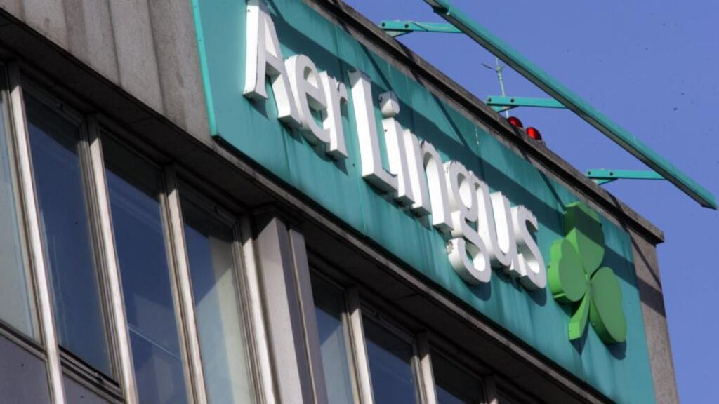 Aer Lingus has hired in at least one craft and crew from UK charter specialist Titan Airways to cover some of its services from Dublin Airport. Photograph: Cyril Byrne