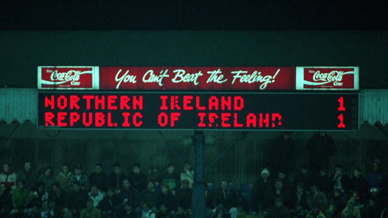 A view of the scoreboard at the end of the match. Photo: Billy Stickland/Inpho