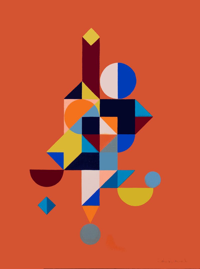 Balancing Act 2.4, oil on canvas by John Redmond. Photograph: Liam Bourke