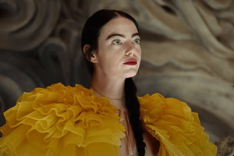 Emma Stone, the star of Element Pictures film Poor Things, which has clocked up 11 Oscar nominations. Photograph: Searchlight Pictures