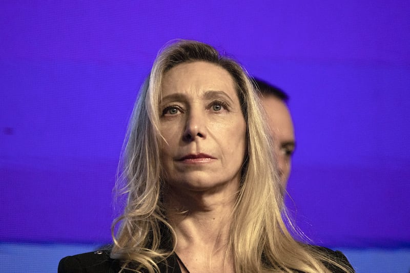 Karina Milei, sister of Javier Milei, Argentina's president, at an election night rally for the Libertad Avanza party in La Plata, Buenos Aires province, Argentina, on Sunday. Photograph: Anita Pouchard Serra/Bloomberg