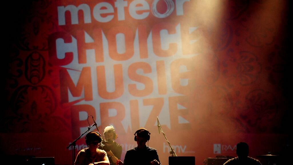 Meteor branding at the company’s music awards in 2012. Eir, the brand’s owner, have announced that it will be stood down from September. Photograph: Aidan Crawley
