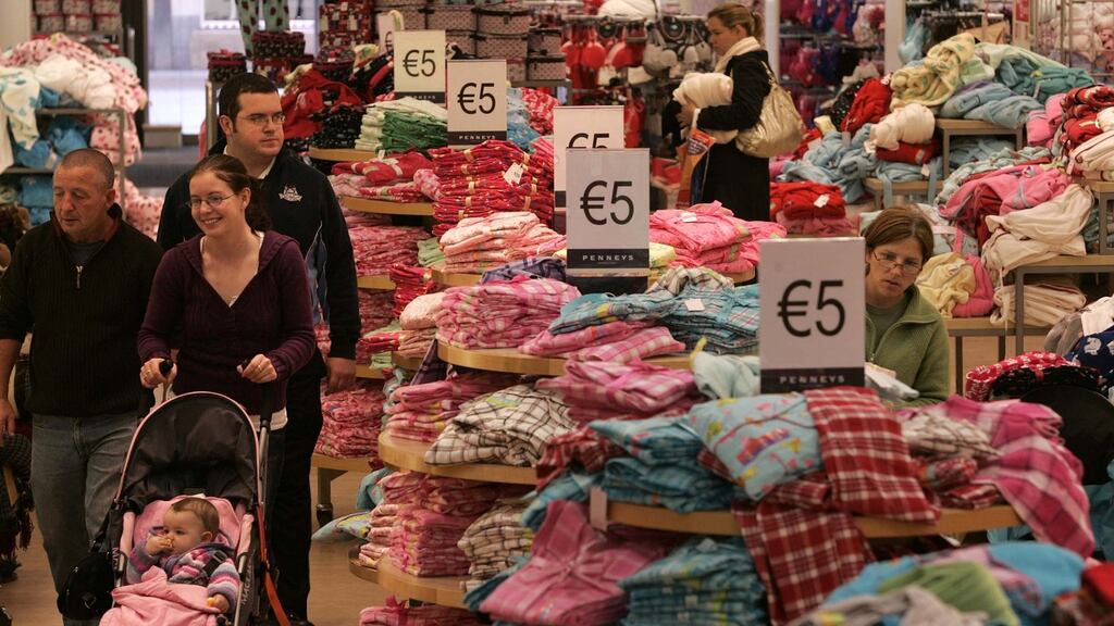 Customers’ average basket size at Penneys is still higher than last year even after the initial post-Covid rush. Photograph: Dara Mac Dónaill