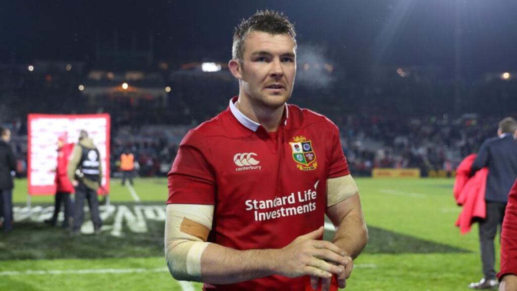 Peter O’Mahony has confirmed the knee injury he picked up in the Lions’ win over the New Zealand Maori isn’t serious. Photograph: David Davies/PA
