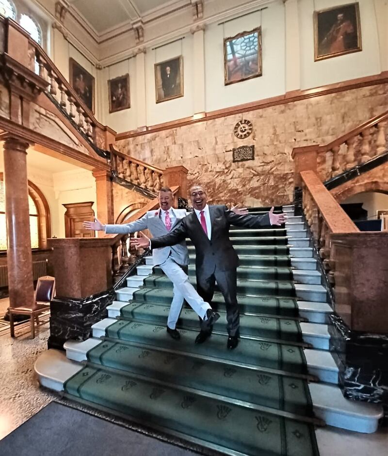 Peter O’Hare and Aris got married at Croydon Town Hall during Covid after 30 years together