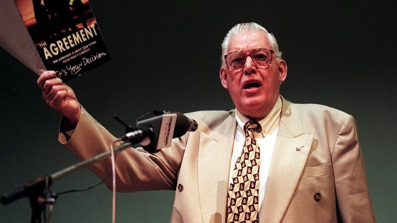 Ian Paisley was leading protests against the Good Friday Agreement.  Photograph: Stephen Davison