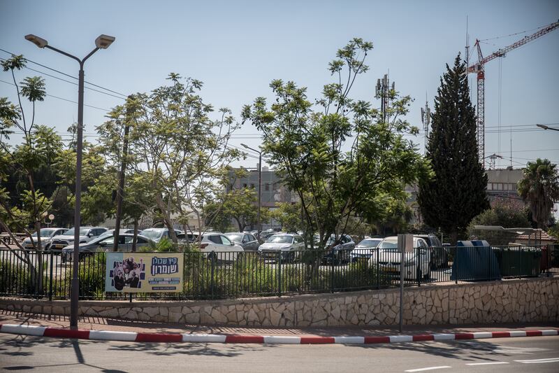 A car park in a settlement in the occupied West Bank. Photograph: Sally Hayden