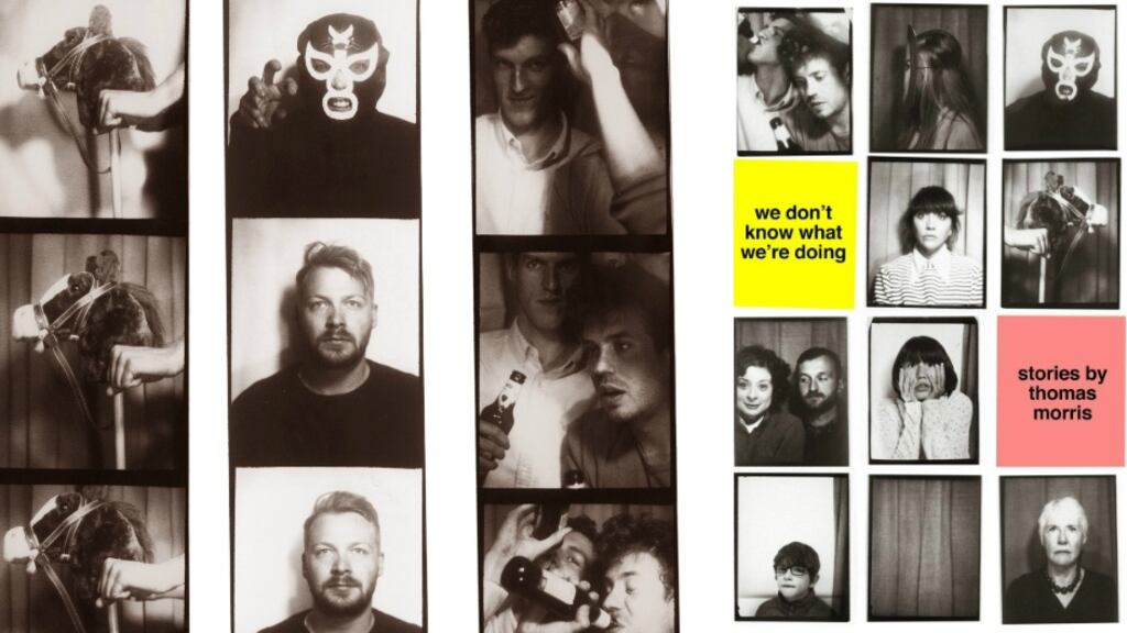 The book cover and, left, out-takes: “I actually explored the idea of using illustrations of the characters,” said designer Luke Bird, “but then it struck me that the people that you’ve written about feel so real, and therefore somehow getting photographs of all the central characters – ‘casting’ them, like you would a sitcom or film – would be a far better way of achieving the end goal”