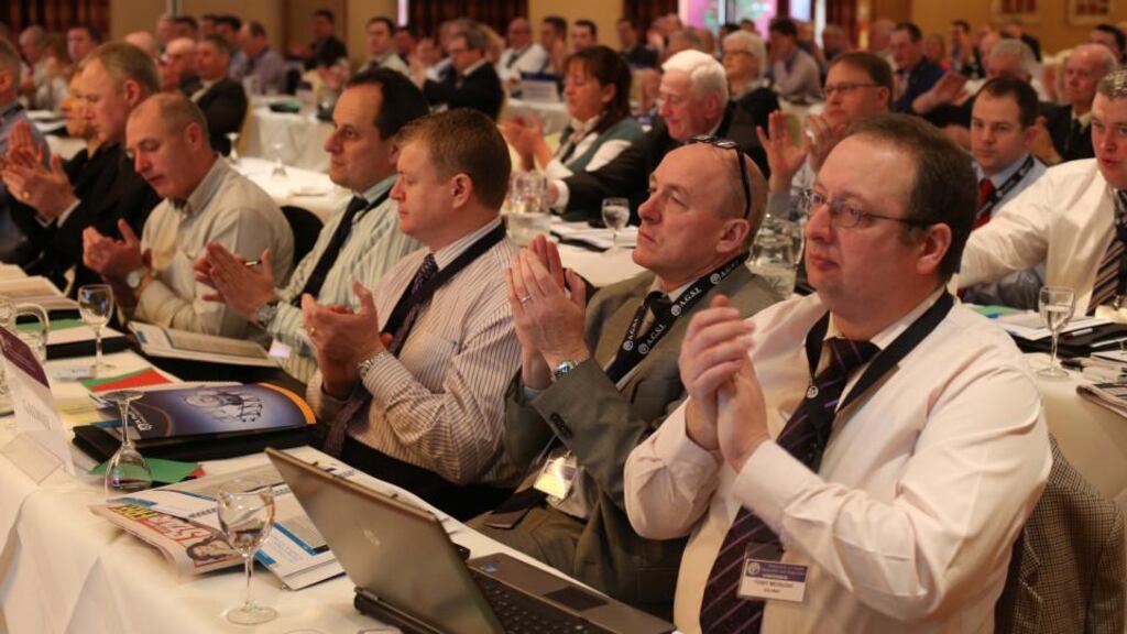 Delegates at the AGSI conference in the Clarion Hotel in Sligo, yesterday. Photograph: James Connolly/PicSell