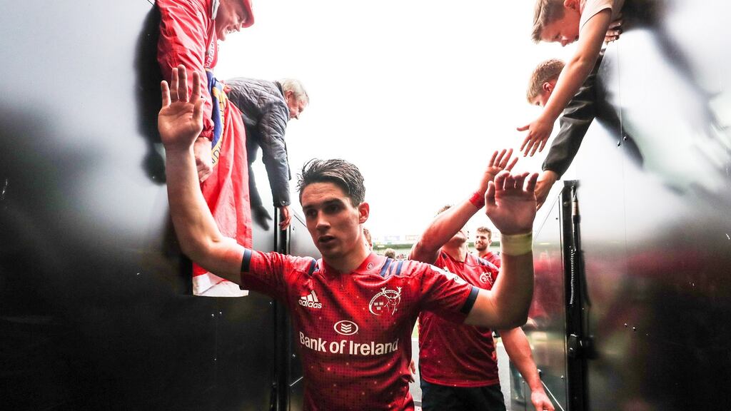 Munster’s Joey Carbery after the Champions Cup match against Exeter Chiefs at Sandy Park stadium. Photograph: Billy Stickland/Inpho