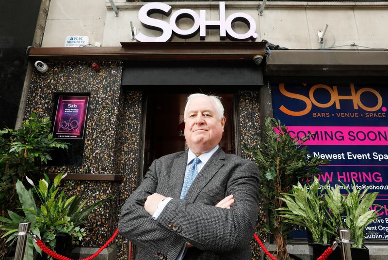 Hospitality veteran Jerry Harrington outside his new venue on D'Olier Street. Photograph: Leon Farrell/Photocall Ireland