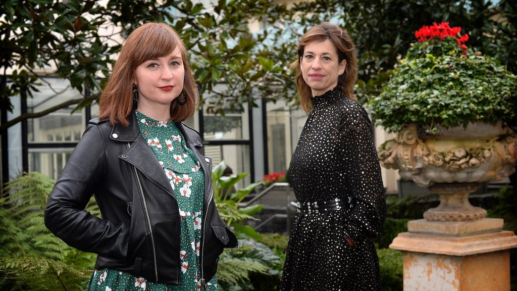 Sasha Hamrogue (left) and Venetia Quick, hosts of the podcast  ‘Grief Encounters’. Photograph: Dara Mac Dónaill/The Irish Times