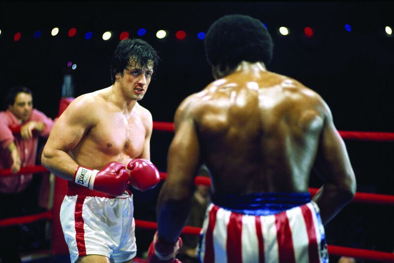 Rocky: Sylvester Stallone in the original film, from 1976
