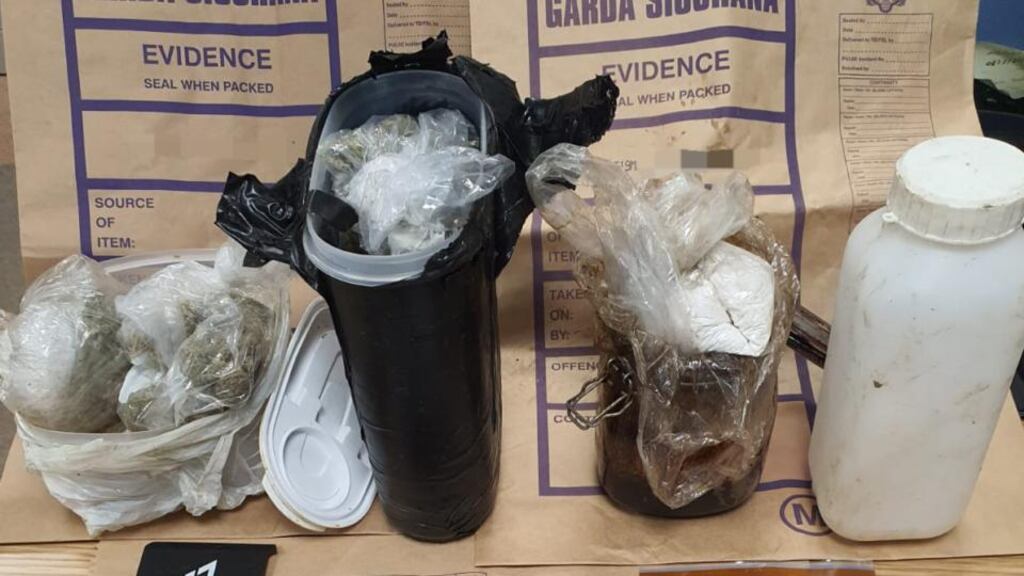 The drugs seized by gardaí in Ballina, Co Mayo on Tuesday. Photograph: An Garda Síochána