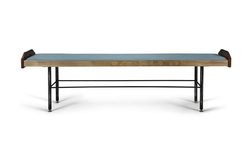 Bugatti bench in wood and brass €1,500-€2,000