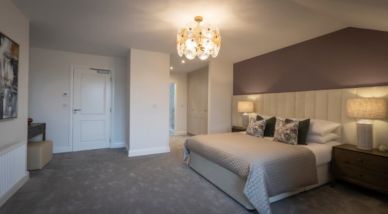 The main bedroom in the large five-bedroom houses at Woodbrook. Photograph: David Cantwell Photography