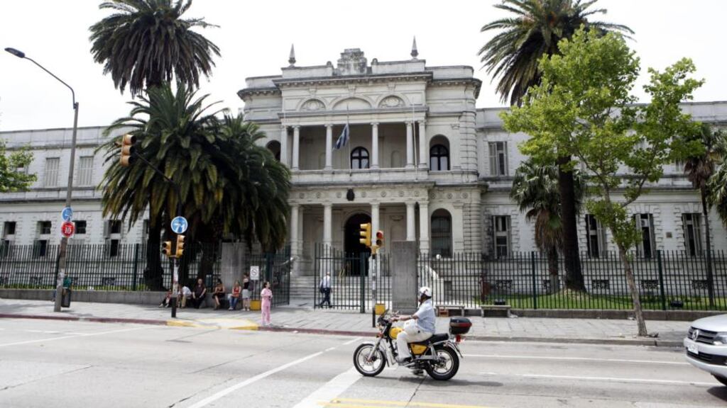 View of the building of the Military Hospital where six Guantanamo detainees were moved to, in Montevideo, Uruguay. Photograph: Ivan Franco/EPA