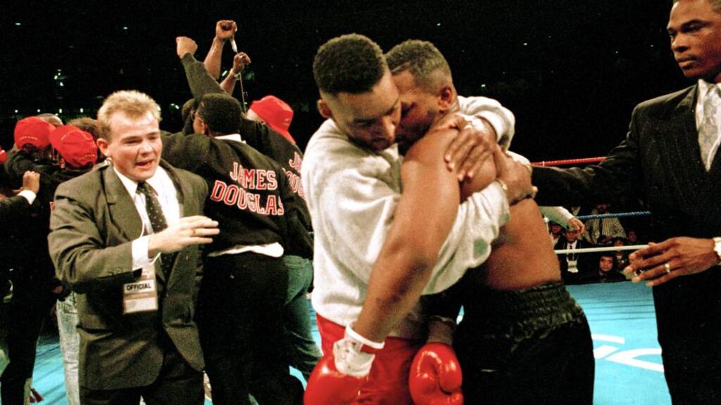 Mike Tyson is defeated by James ’Buster’ Douglas in Tokyo.