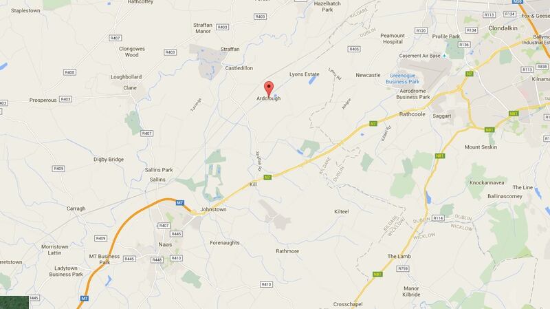Gardaí are investigating the discovery of a body in a canal at Ardclough in Co Kildare. Image: Google Maps.