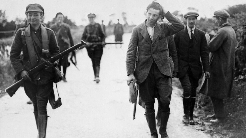 A prisoner under escort at the South Western Front during the Irish Civil War. Photograph: National Library of Ireland