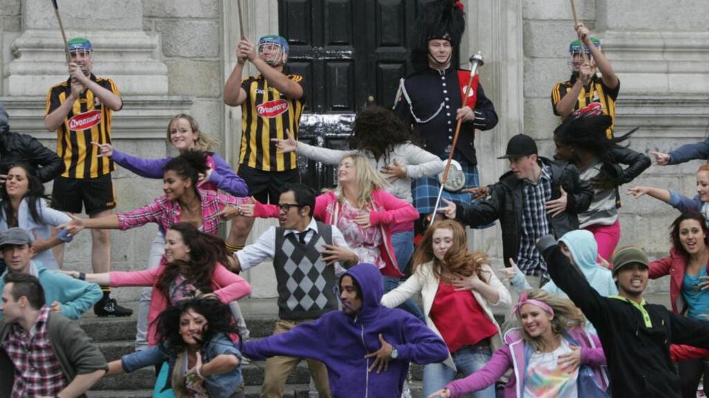 Dancers shoot a scenes fron the Bollywood movie Ek Tha Tiger in Trinity College Dublin. Photograph: Bryan O’Brien/The Irish Times