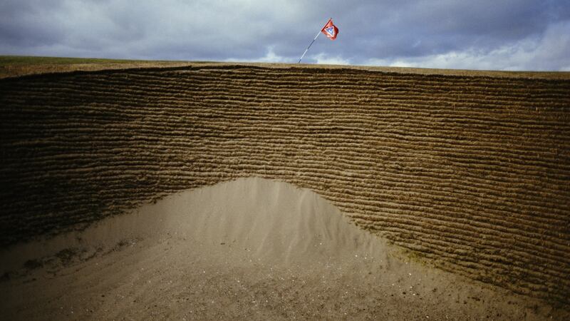 A view of the bunker on the 11th green at St Andrews during the Alfred Dunhill Cup in 1986. Photo: Simon Bruty/Getty Images