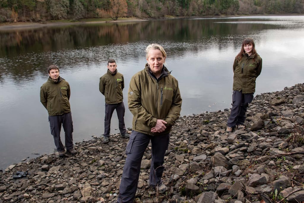 Fisheries officers José Pérez, Andrew Crosbie, Maureen Byrne and Christine Meehan