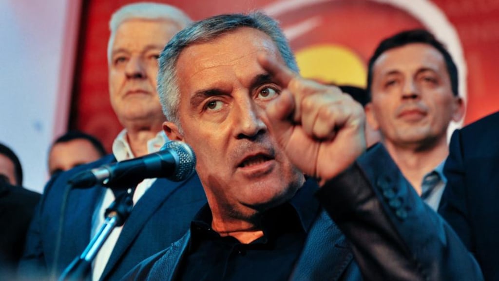 Milo Djukanovic, who stepped down as Montenegro’s prime minister amid speculation over a supposed plan to seize parliament and detain him. Photograph: Savo Prelevic/AFP/Getty Images