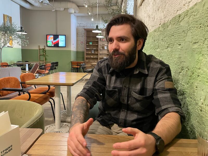 Lieut Col Bohdan Krotevych, who resigned last month as chief of staff of the Azov brigade of Ukraine's national guard. A survivor of the 80-day siege of Azovstal in Mariupol in 2022 and of Russian captivity, he is an outspoken critic of what he sees as widespread incompetence in the upper ranks of the Ukrainian military. Photograph: Daniel McLaughlin