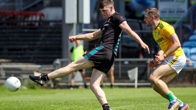 James Carr scored a brace of goals during Mayo’s win over Meath. Photograph: Lorraine O’Sullivan/Inpho