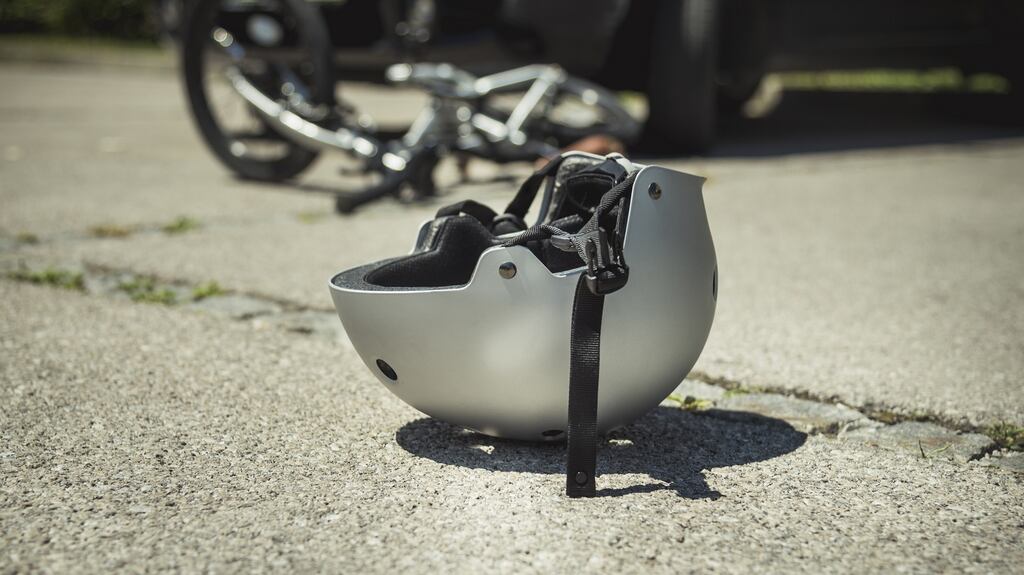Of 26 patients with cycling-related head injuries, only two were recorded as wearing a helmet. Photograph: iStock
