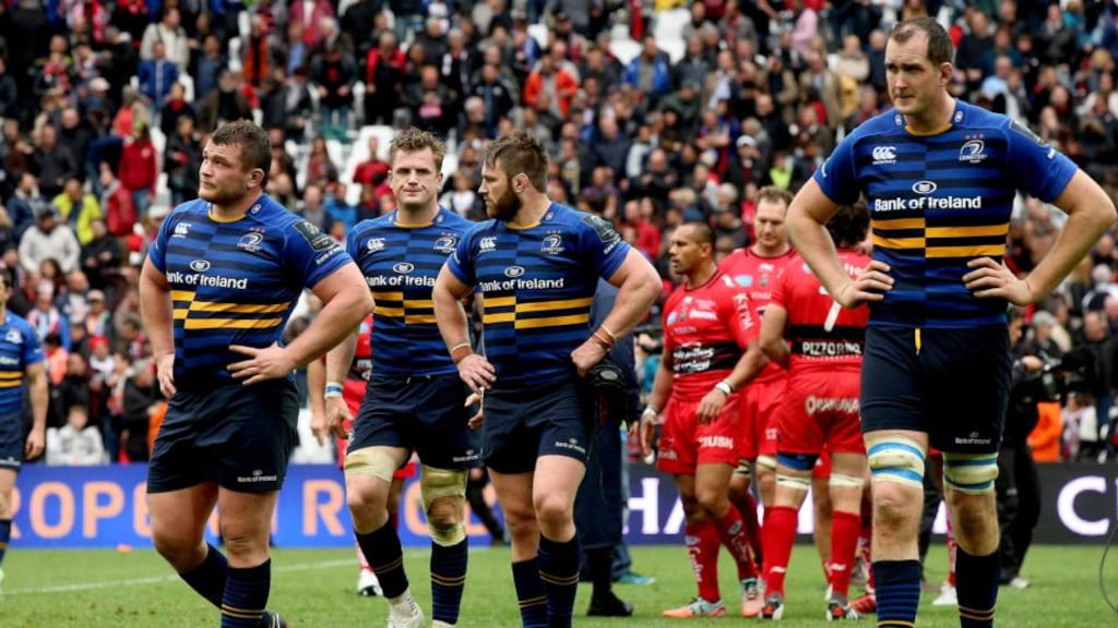 Leinster were left heartbroken as they were beaten 25-20 by Toulon after extra time. Photograph: Inpho
