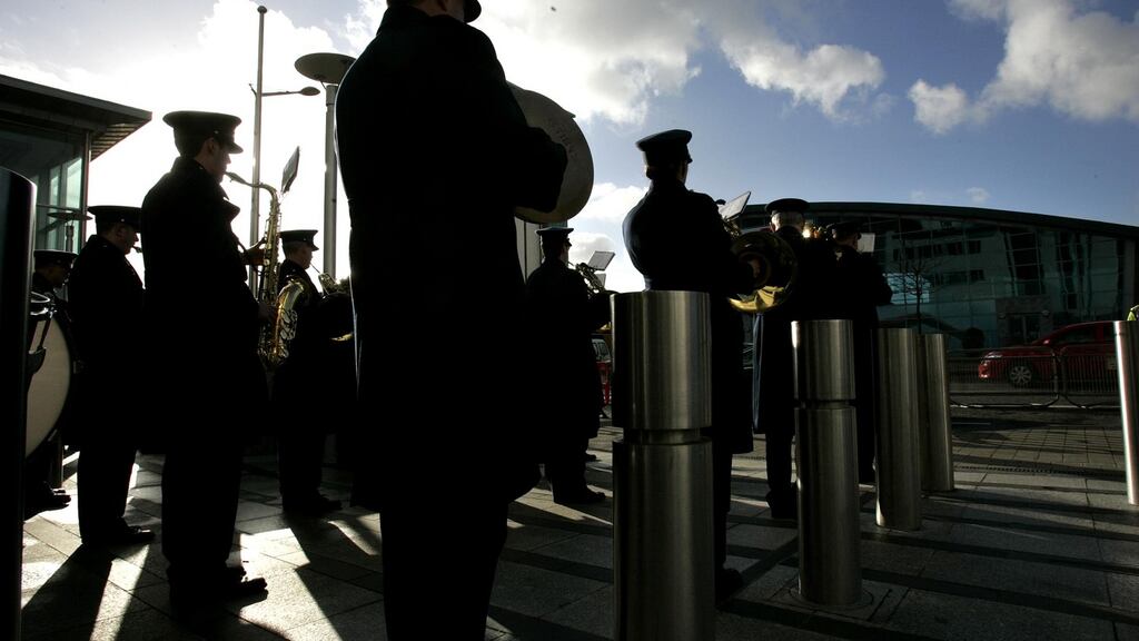 Members of the Garda Band:  It is understood Garda management is attempting to mediate between the two men involved in the altercation. Photograph: Dara Mac Dónaill