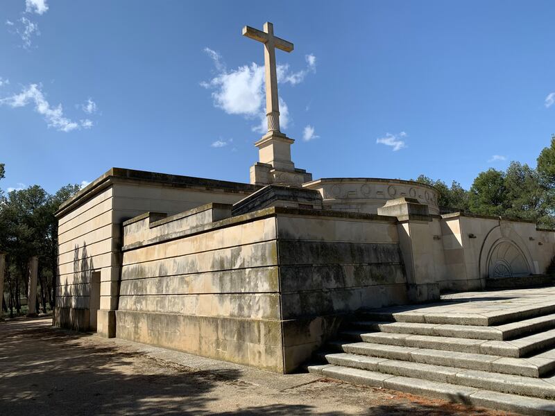 Francoist monument in Zaragoza's Torrero cemetery. Photograph: Guy Hedgecoe