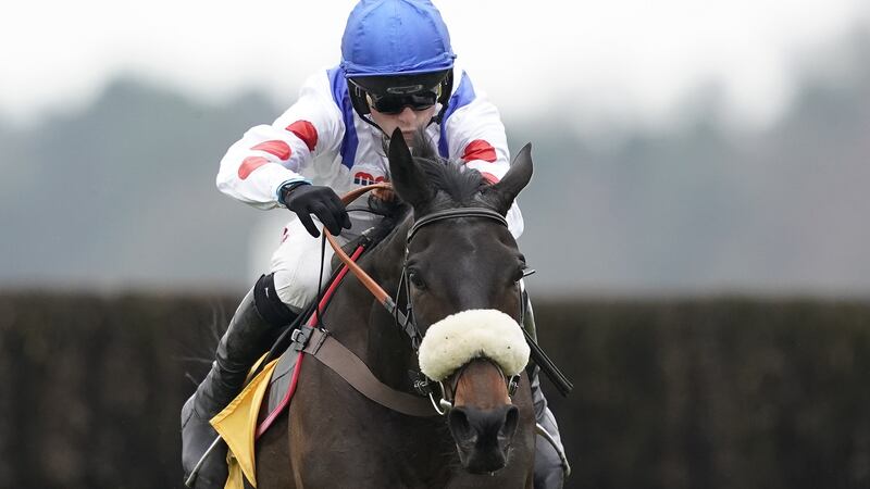 Clan Des Obeaux clears the last to win at Ascot in February. Photograph: Alan Crowhurst/Getty Images