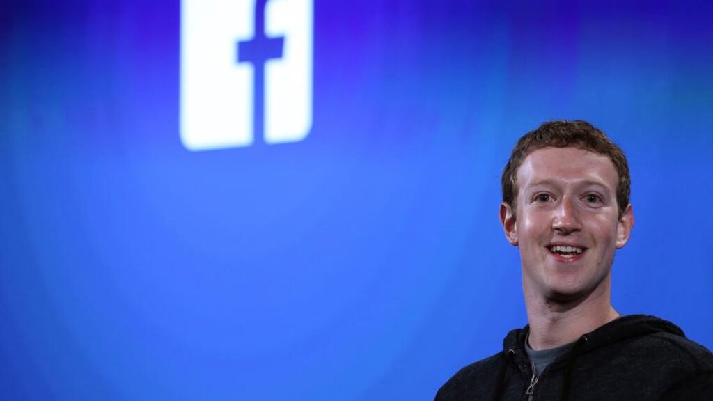 Mark Zuckerberg speaks during an event at Facebook headquarters in  April. Photograph: Justin Sullivan/Getty Images