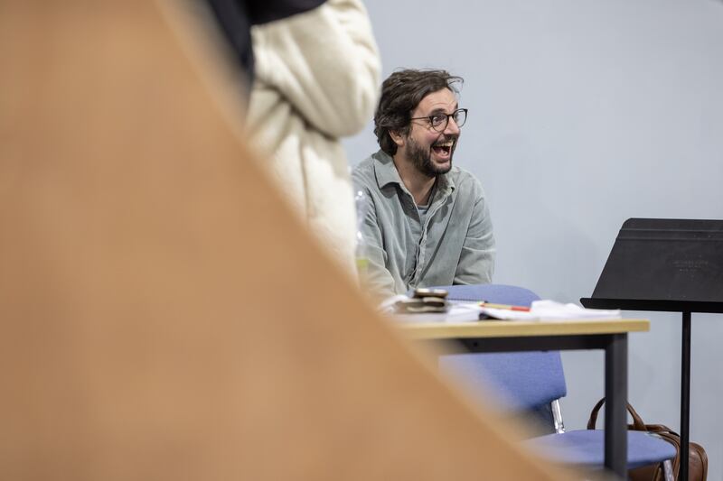 Julien Chavaz in rehearsal. Photograph: Ste Murray