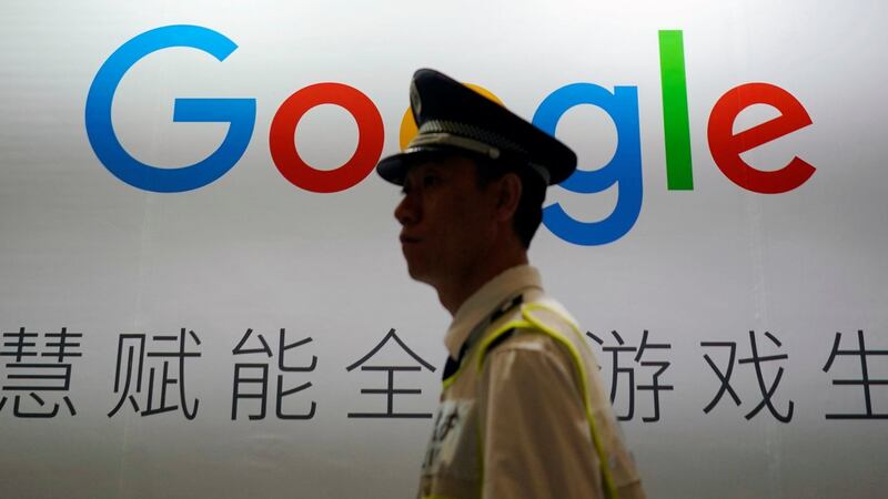 A Google sign at the China Digital Entertainment Expo and Conference in Shanghai. Google is developing a censored Chinese version of its search engine. Photograph: Aly Song/Reuters