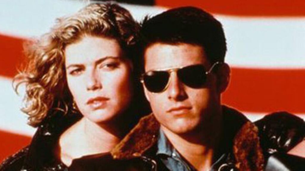 Tom Cruise and Kelly McGillis in Top Gun