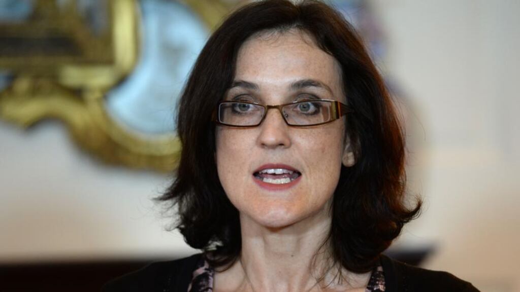 Secretary of state for Northern Ireland Theresa Villiers is holding talks in Dublin with Charlie Flanagan and Frances Fitzgerald. Photograph: Dara Mac Dónaill.