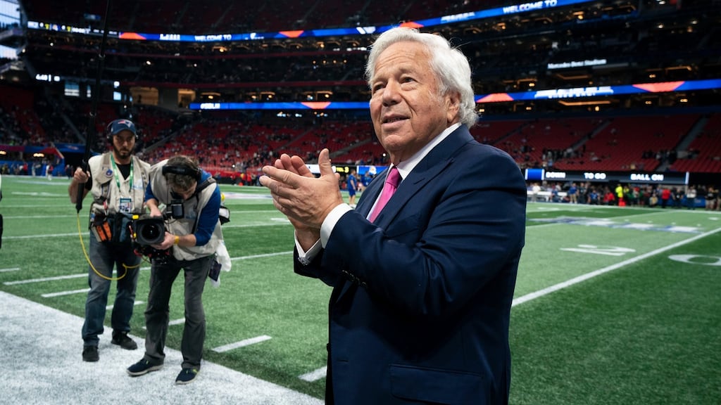 New England Patriots owner Robert Kraft has been charged with two counts of soliciting sex from a prostitute in early 2019. He was said to have visited a spa called Orchids of Asia in Jupiter, Florida. Photograph: Doug Mills/The New York Times