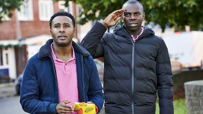 Trieve Blackwood-Cambridge and Kayode Ewumi in Enterprice