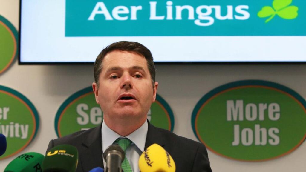 Minister for Transport, Tourism and Sport Paschal Donohoe made the announcement about the Government’s decision. Photograph: Nick Bradshaw