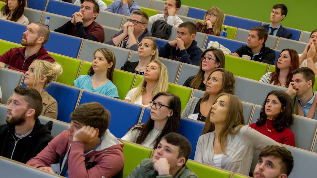 The first intake of new insurance practitioner apprentices at IT Sligo. Photograph: James Connolly