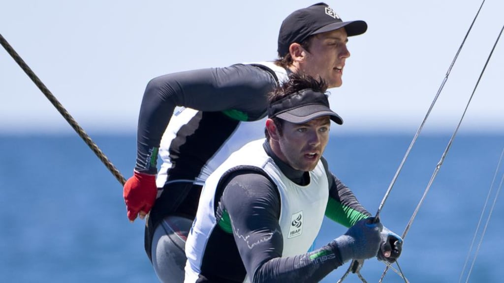 Ryan Seaton and Matt McGovern: finished just outside the medal race in the Netherlands last weekend.