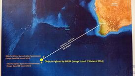 Dozens of objects spotted in the search for missing flight