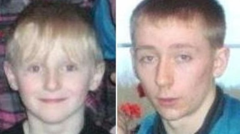 Shane Skeffington Jnr and his younger brother Brandon.